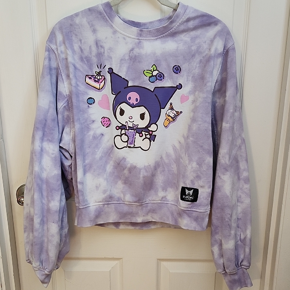 Purple Tie-Dye Kuromi Sweatshirt
